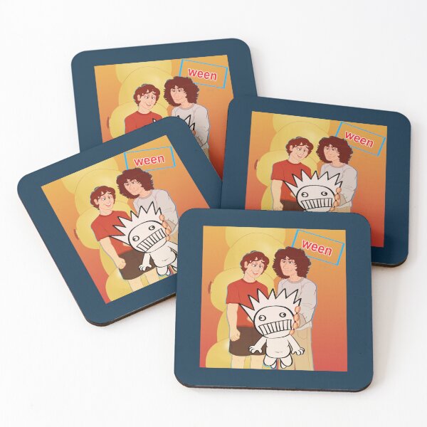 Item preview, Gene and Dean Ween holding up the Boognish (Pure Guava Background) Long  designed and sold by KylanTatum.