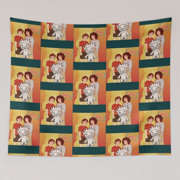 Item preview, Gene and Dean Ween holding up the Boognish (Pure Guava Background) Long  designed and sold by KylanTatum.