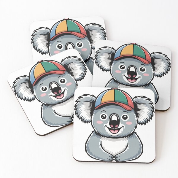 Item preview, Cute Cartoon Koala with Colorful Cap – Adorable Vector Animal Illustration designed and sold by Royalsticker.
