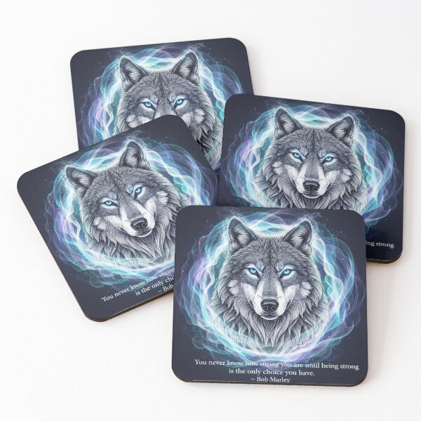 Item preview, The Auric Wolf: Marley's Resilience designed and sold by CleverCulture.