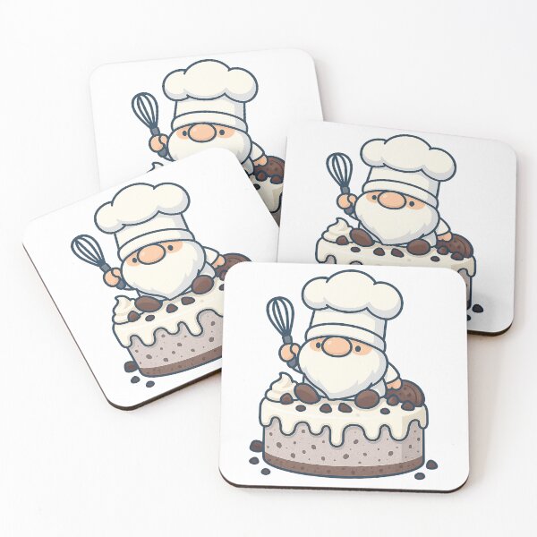 Item preview, Chef Gnome on Cookies-and-Cream Cake – Cute Dessert Design designed and sold by PrintCreations9.