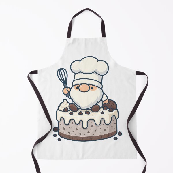 Item preview, Chef Gnome on Cookies-and-Cream Cake – Cute Dessert Design designed and sold by PrintCreations9.