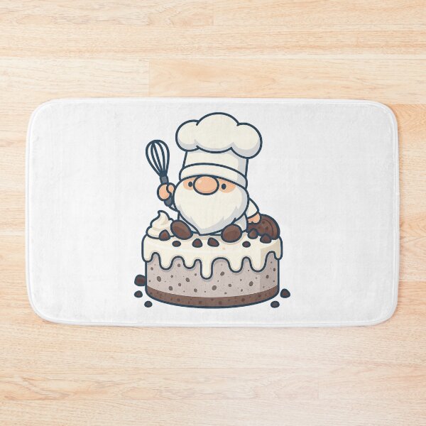 Item preview, Chef Gnome on Cookies-and-Cream Cake – Cute Dessert Design designed and sold by PrintCreations9.
