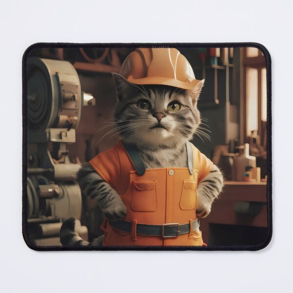 Item preview, Worker cat. designed and sold by MyHappyArtShop.