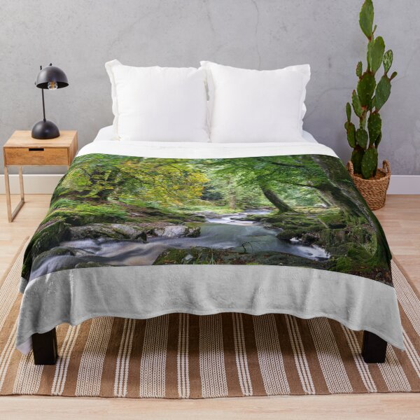 Item preview, Calm River in Irish Forest – Wicklow Nature Photography – Tranquil Ireland Landscape Print designed and sold by Martindoran.