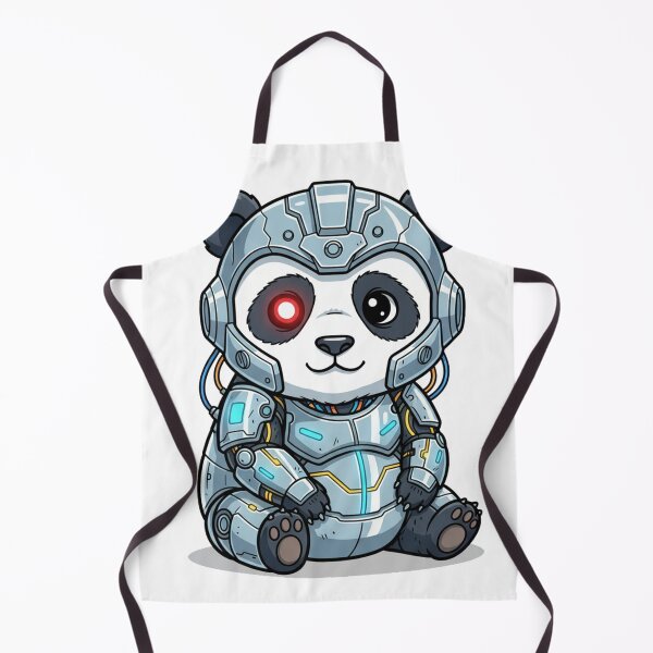 Item preview, Kawaii Cyborg Panda with Red Eye Glow designed and sold by sanjustudio.