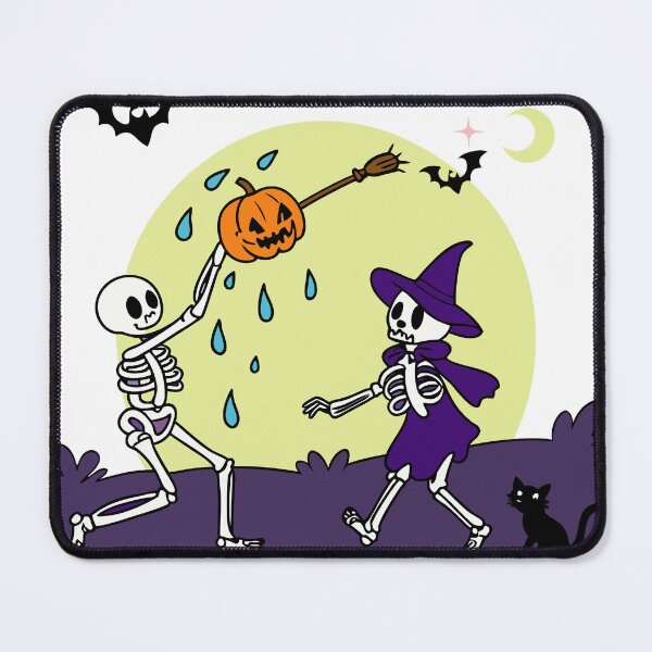 Item preview, Dancing Skeletons Pumpkins Illustration designed and sold by AL AMIN.
