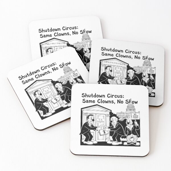 Item preview, Satirical Illustration of U.S. Congress Shutdown as a Circus Act designed and sold by SplashTastic.