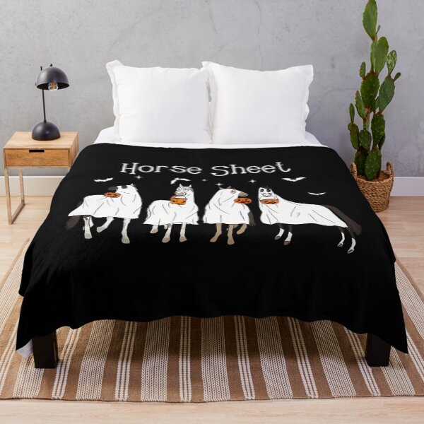 Item preview, Horse Sheet Halloween Ghost Horse Equestrian Farmer s Pullover designed and sold by ykiusqne69.
