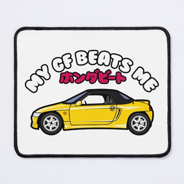 Item preview, "My Gf beats me" car illustration yellow car  designed and sold by sajchiik.