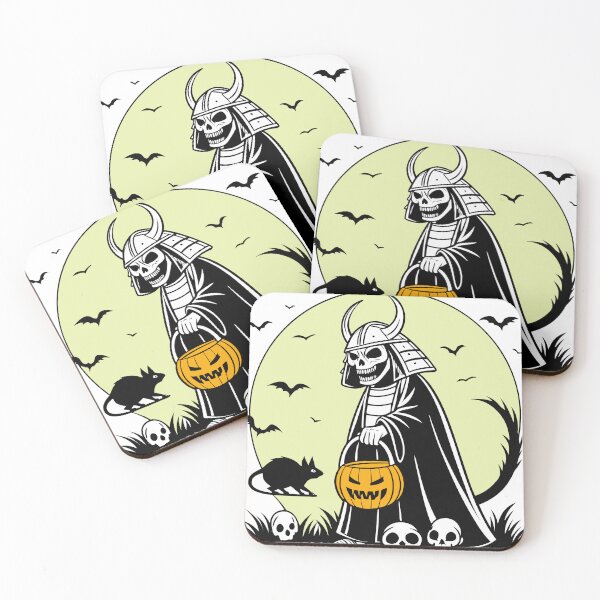 Item preview, Ghost Holding Samurai Mask Illustration designed and sold by AL AMIN.