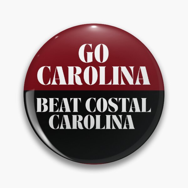 Item preview, South Carolina Gameday Football Pin Button designed and sold by Kickoff Buttons.