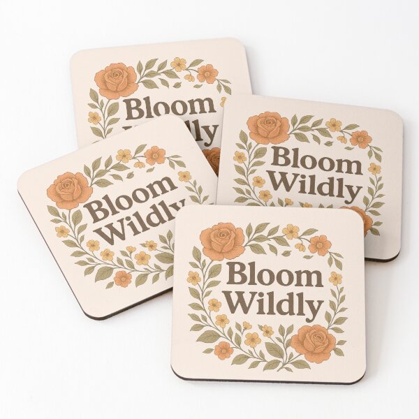 Item preview, Bloom Wildly – Vintage Floral Typography Design designed and sold by Tidarat-27.