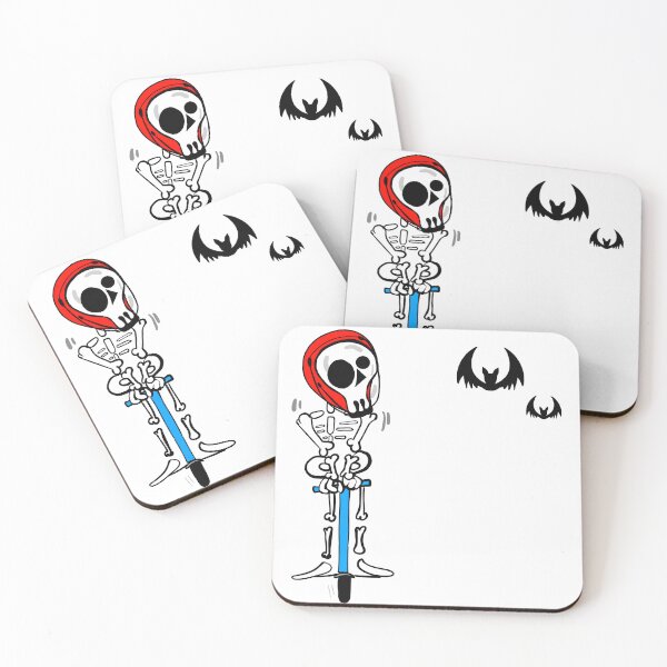 Item preview, Halloween doodle cartoon minimal of a ghost skeleton riding a scooter designed and sold by nongsao4.