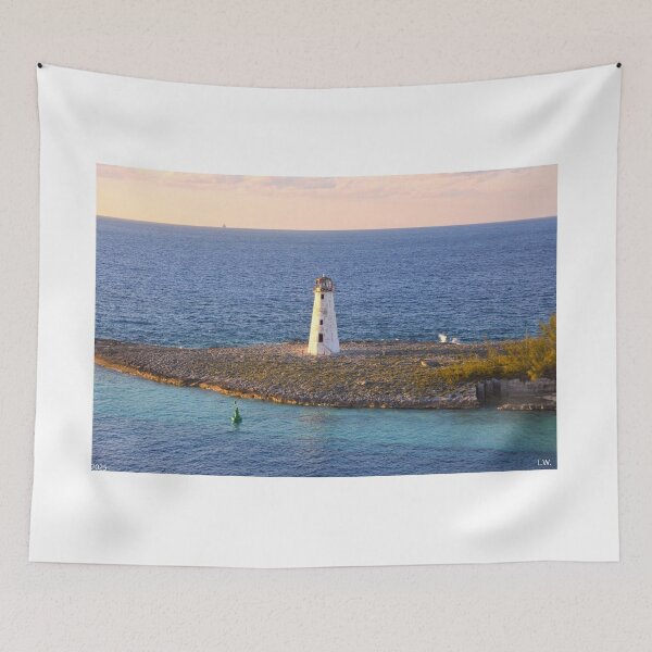 Item preview, The Lighthouse In Nassau Harbour designed and sold by LisaWootenPhoto.