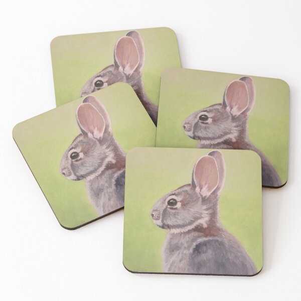 Item preview, Eastern Cottontail Portrait painting designed and sold by Emily Bickell.