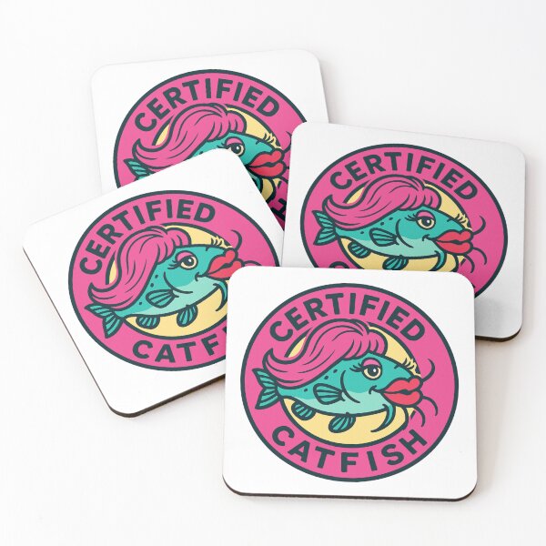 Item preview, Certified Catfish Funny Cartoon Logo Design designed and sold by ForbiddenPrints.