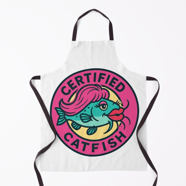 Item preview, Certified Catfish Funny Cartoon Logo Design designed and sold by ForbiddenPrints.