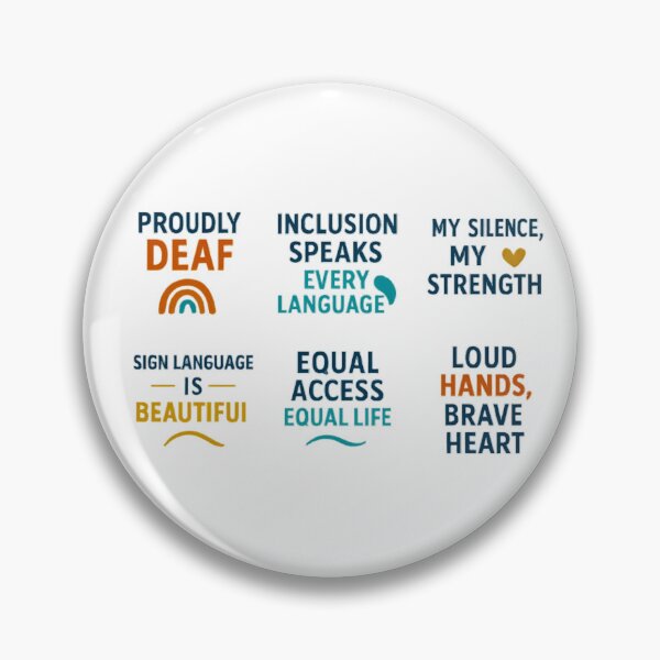 Item preview, Deaf Pride Sticker Pack – Hearing Awareness & Sign Language Quotes designed and sold by Al-Ziyyel Studio✨.