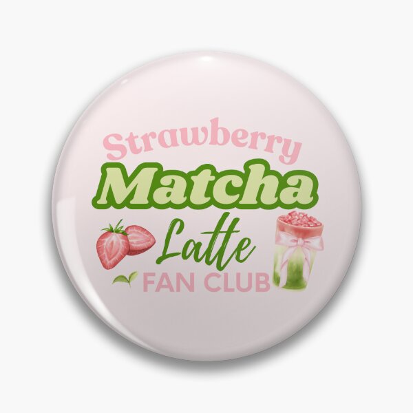 Item preview, strawberry matcha latte fan club designed and sold by Colorful-Inspo.