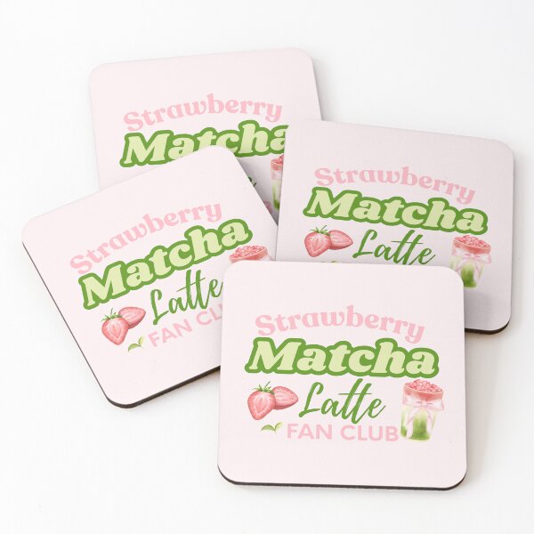 Item preview, strawberry matcha latte fan club designed and sold by Colorful-Inspo.