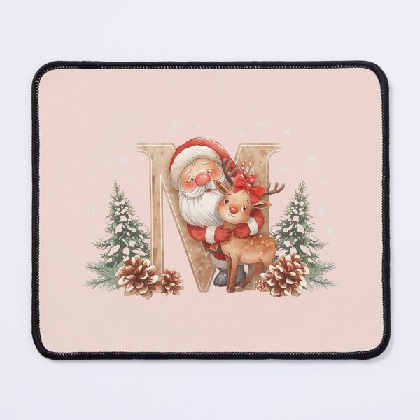 Item preview, Santa & Reindeer Monogram Letter M – Whimsical Personalized Christmas Holiday Alphabet Design designed and sold by AmenAlways.