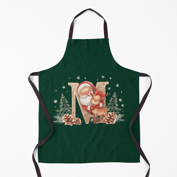 Item preview, Santa & Reindeer Monogram Letter M – Whimsical Personalized Christmas Holiday Alphabet Design designed and sold by AmenAlways.