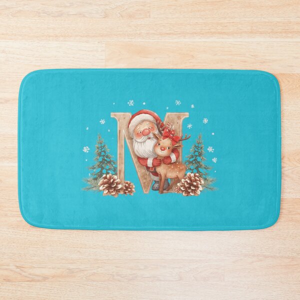 Item preview, Santa & Reindeer Monogram Letter M – Whimsical Personalized Christmas Holiday Alphabet Design designed and sold by AmenAlways.