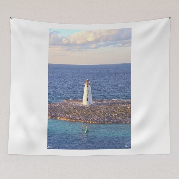 Item preview, The Lighthouse In Nassau Harbour Vertical designed and sold by LisaWootenPhoto.