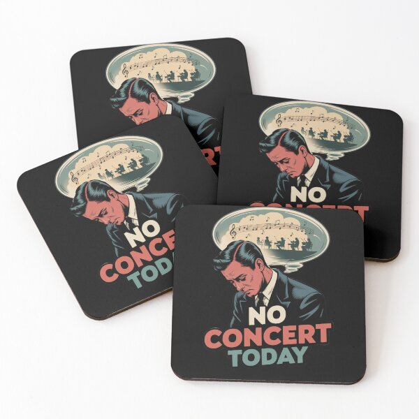 Item preview, No Concert Today – Retro Orchestra Music Poster Design designed and sold by Ania_BM.
