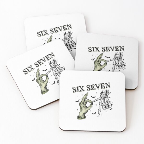 Item preview, Six Seven 6 7 Meme Funny Witch Skeleton Hands designed and sold by Haupalette.