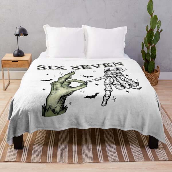 Item preview, Six Seven 6 7 Meme Funny Witch Skeleton Hands designed and sold by Haupalette.