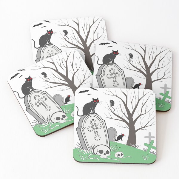 Item preview, Creepy Black Cats Illustration designed and sold by AL AMIN.