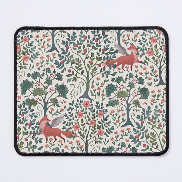 Item preview, Light watercolor enchanted fox garden botanical on cream designed and sold by adenaJ.