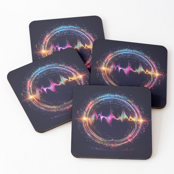 Item preview, audio equalizer with radiating sound waves designed and sold by Ariadna de Raadt.