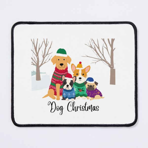Artikelvorschau, Hund Weihnachten süße Feiertagshunde in Pullover Illustration entworfen und verkauft von arceeddesign.