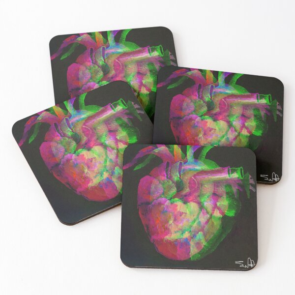 Item preview, Neon Anatomical Heart – Psychedelic Surreal Artwork designed and sold by Ira In Space Design.