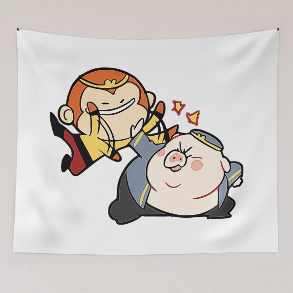 Item preview, Tiny Monkey King And Pigsy designed and sold by kakasyrol.