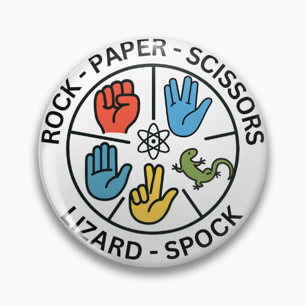 Item preview, Rock Paper Scissors Lizard Spock – Big Bang Theory Design designed and sold by ArtCulturalist.