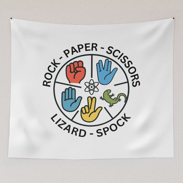 Item preview, Rock Paper Scissors Lizard Spock – Big Bang Theory Design designed and sold by ArtCulturalist.