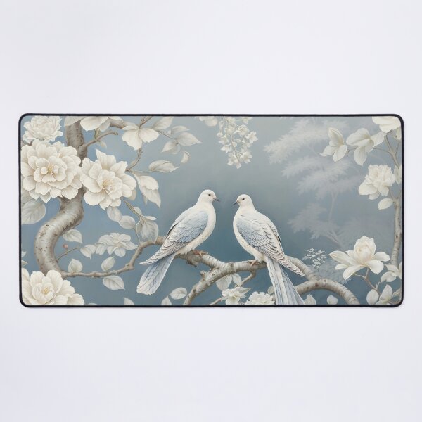 Item preview, Two White Doves on a Blossom Tree Branch  in Pastel Tones designed and sold by Markospolo.