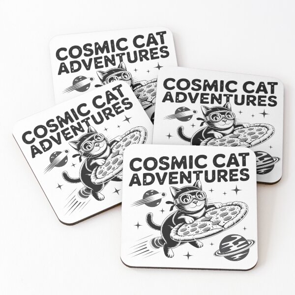 Item preview, Epic Space Pizza Cat: Cosmic Rider Tee for Adventurous Felines & Foodies designed and sold by Clothesbest.