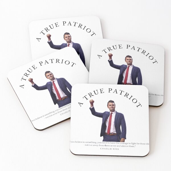 Item preview, Charlie Kirk True Patriot Quote - Conservative Courage Political Design designed and sold by ProudStripes.