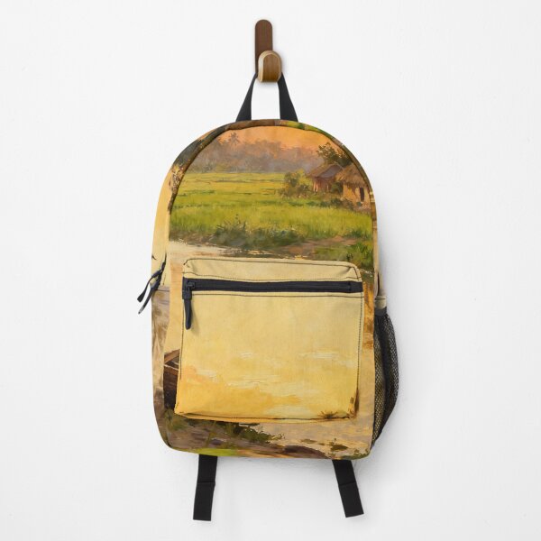 Item preview, Peaceful Village and River Scenery | Nature Landscape Illustration designed and sold by digitallyyour.