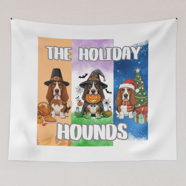 Item preview, Halloween Basset Hound, Holiday, Christmas, Halloween, Thanksgiving, Art, Dogs designed and sold by loccotown168.