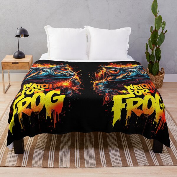 Item preview, Psychedelic frog on fire, neon colorful retro illustration art designed and sold by Piotrek0001.
