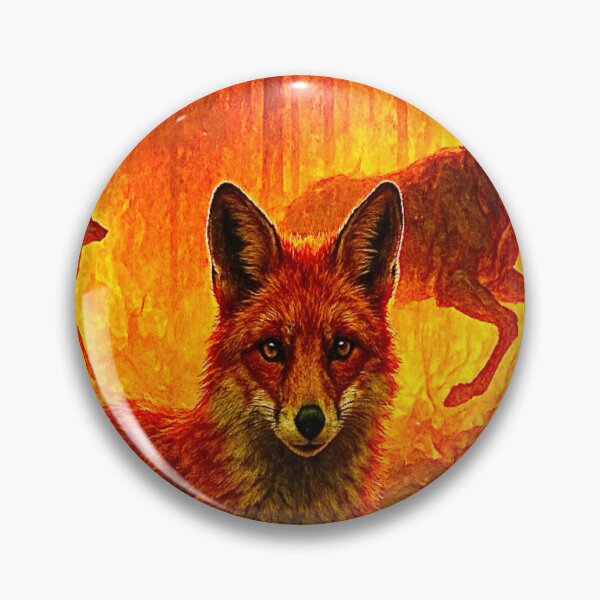 Item preview, Fox in the Firestorm – Powerful Wildlife Survival Art designed and sold by ForgeBogdan.
