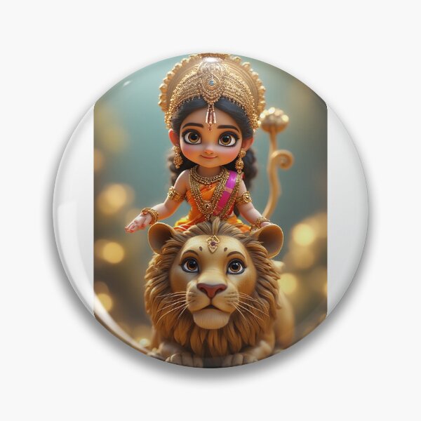 Item preview, Adorable little 3d Maa Durga riding Golden Lion designed and sold by Falguni's.