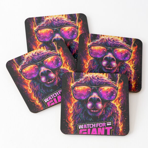 Item preview, Cool llama with sunglasses, funny neon style art graphic designed and sold by Piotrek0001.