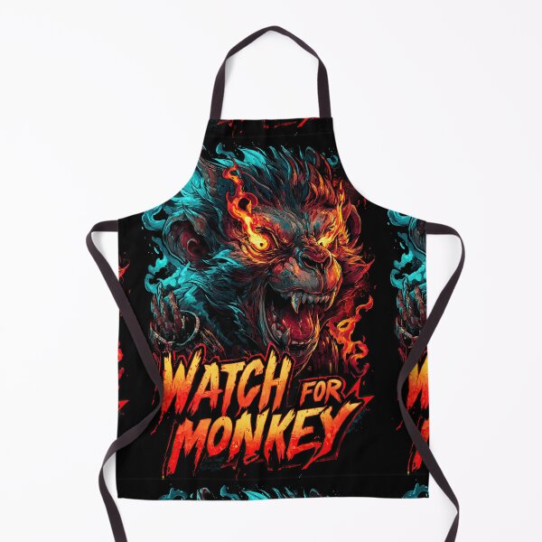 Item preview, Aggressive monkey in retro style, fiery comic art graphic designed and sold by Piotrek0001.